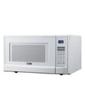COMMERCIAL CHEF 1.4 Cubic Foot Microwave with 10 Power Levels, Small Microwave with Push Button, 1100 Watt Microwave with Digital Control Panels, Countertop Microwave with Timer, White