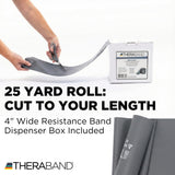 THERABAND Resistance Band Silver, Super Heavy, 25-Yd Roll, Latex-Free Elastic Exercise Band for Physical Therapy, Yoga, Pilates, Stretching, Home Workouts, Cut-to-Length, Color-Coded Resistance Levels