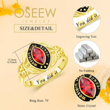 Oseew 2027 High School Senior Class Ring for Women