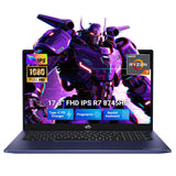 NIMO 17.3" IPS-Gaming-Laptop, AMD Ryzen 7 8745HS (Up to 4.9GHz Beat R9 7940HS Radeon) 16GB RAM 512GB SSD 780M-Graphics, Backlit Keyboard Fingerprint, for Professionals & Students Office 2-Yr Warranty