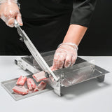 Stainless Steel Bone Cutter Machine Manual Ribs Meat Chopper Food Slicer for Whole Chicken Rib Spine, 47.5x28.5x10cm