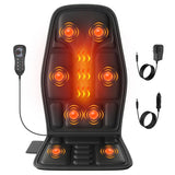 SLOTHMORE Vibration Back Massager for Chair with Heat, Chair Massager Pad with 8 Vibration, Seat Cushion for Seniors, Office Workers & Family, Fatigue & Pain Relief in Office, Home & Travel
