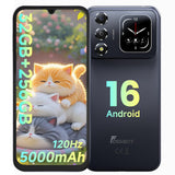 FOSSIBOT S7-32GB+256GB+2TB Unlocked Phones, 6.9" FHD+120Hz Dual-Screen