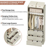 Besiost Closet Systems with 6 Wood Drawers, Closet System Set of 2