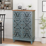 MFSTUDIO Tall Accent Cabinet with Door, Buffet Cabinet with Storage