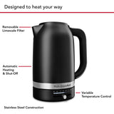 KitchenAid 1.7 Liter Electric Kettle, KEK1701, Black Matte