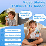 Video Walkie Talkies for Kids Toys - 2 Pack Rechargeable Walkie Talkie with Camera and Screen,Long Range 2 Way Radio for Outdoor Camping Games,Christmas Birthday Gifts for Boys Girls Age 3-12(Blue)