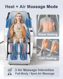 iBooMas Deep Tissue Massage Chair, Full Body Zero Gravity Massage Chair with SL Track, 12+6 Modes, Auto Extending Footrest, Body Scan, Foot Roller, Heating, Airbags, APP & AI Voice Control (White)