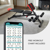 Finer Form Multi-Functional FID Weight Bench for Full All-in-One Body Workout – Hyper Back Extension, Roman Chair, Adjustable Ab Sit up Bench, Incline Decline Bench, Flat Bench FF Finer Form