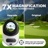 Golf Rangefinder with Slope, Range Finder Golfing, 7X Magnification Rangefinders with Magnetic, Flag Pole Locking