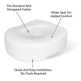 Toilet Seat Riser - Adds 5.5 Inch of Toilet Height - Raised Toilet Seat with 300 Pound Carex