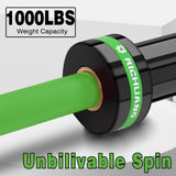 RICHUANG 7ft Olympic Barbell Weight Bar for Weightlifting, Powerlifting, CrossFit Training, 1000 lbs Max Load Capacity, Alloy Steel, 2 Inch Olympic Strength Training Bar for Home Gym Exercises Fitness Equipment 1000LBS-Green