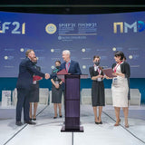 Acrylic Podium Stand with Led Light, Clear Podium with Storage Shelf, Portable Lecterns Pulpit MeiMeiDa