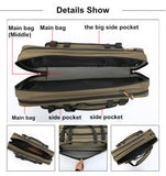 UNISTRENGH 3 Layers Portable Folding Fishing Rod Carrier Reel Case Bags Fish Pole Tools Soft Case Pro Gear Tackle Storage Bag for Shoulders,Handles (3 layers/80cm)