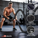 Brobantle Battle Rope 1.5 Inch Diameter,50FT Exercise Workout Ropes for Home Gym Heavy Weighted Training Rope for Working Out