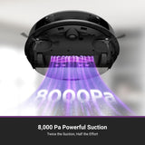 Eureka E20 Robot Vacuum with Bagless Self Emptying Station, Robotic Vacuum and Mop Combo, 45-Day Capacity, Upgraded 8000Pa Suction and Anti Hair-Tangling Brush, LiDAR Navigation, App Control