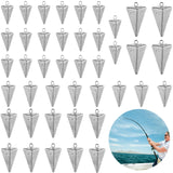42 Pcs Fishing Weights, 1oz/3oz/4oz/6oz Pyramid Sinkers Kit, Pyramid Fishing Sinkers, Rig Freshwater Saltwater Fishing Lead Weights Tideme