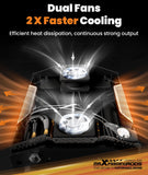 maXpeedingrods 12V 4-Cylinder On Board Air Compressor Kit 200 PSI, Heavy Duty Truck Tire Inflator Built-In 0.6L Air Tank, Dual Cooling Fans, Off-Road Air Compressor Kit for Truck, Jeep, Pickup, SUV