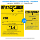 Gasbye Dual Hose Portable Air Conditioner, [2026 Upgraded] Full DC Inverter Compressor