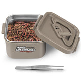 THKFISH Fishing Bait Container, Worm Storage Box, Nightcrawler Box, Insulated Stainless Steel Live Bait Storage, Portable Worm containers for fishing to Keeps Bait Fresh and Alive