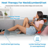 Moclever Full Body Massage Mat with Heat – Vibration Massage Pad for Back, Neck, Foot & Lumbar Support – Foldable Cushion Mattress with Timer & Adjustable Intensity for Home or Office Use