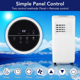 10000 BTU Portable AC with White Body and Black Top Cover, Cooling, Dehumidifying & Fan Functions, Quiet Operation for Rooms Up to 450 Sq Ft, 24-Hour Timer & Easy Setup