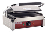 Kratos Commercial Electric Panini Sandwich Grill with Smooth Plates, 14" x 9" Cooking Surface, Commercial Countertop Panini Press, 120V, 1750W (29Y-021)