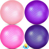 Leyndo 4 Pcs 26 Inch Yoga Exercise Ball Pilates Pregnancy Birthing Fitness Ball with Quick Pump Anti Burst for Improved Posture, Balance, Yoga, Pilates, Training (Vivid Color)