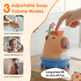Homrich Capybara Automatic Soap Dispenser, Touchless Sensor Bubble Foam Machine, Cute Silicone 3 Levels Foam Adjustment, 9.5oz/280ml, IPX7 Waterproof Rechargeable Dispenser for Bathroom, Kid's Gift