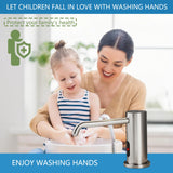 Automatic Soap Dispenser Touchless for Kitchen and Bathroom, Sink Built in Commercial Electric Soap Dispenser,Upgraded Infrared Sensors Brass Material, with Bottle and Pump 33.81oz/1000ml