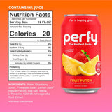 PERFY Nootropic Calm Soft Soda Drink Variety Pack | 4 Flavors: Dr. Perfy, Blood Orange Yuzu, Tropical Citrus, Fruit Punch (12oz Cans) | L-Theanine + Turmeric | Low Sugar, Stevia & Monk Fruit | Keto Friendly | (12-Pack, 144 fl oz)