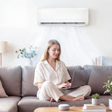 HOMCOM 18000 BTU Mini Split Air Conditioner and Heat Pump, 19 SEER2 230V Energy Efficient Ductless Inverter AC Unit Cools up to 1250 Sq.Ft, Complete Installation Kit