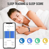 Bakoor Fitness Tracker with 24/7 Heart Rate Blood Oxygen Sleep Monitor, 1.10" AMOLED Touch Screen Step Trackers, IP68 Waterproof Steps Counter Pedometer for Women Men