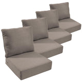 Outdoor Furniture Cushions, 6 inch Thick Seat Cushions for Outdoor Furniture, Waterproof 22x24 Patio Couch Cushions, Replacement Chair/Sofa Cushion, Include 4 Back & 4 Seat Cushion, Thick/Gray
