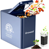 Growell Electric Composter for Kitchen, 3.2L Smart Countertop Compost Bin, Low Noise, Odorless, Indoor Food Waste Composter with LED Display, Auto-Cleaning, Turn Food Waste into Fertilizer,EC04