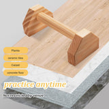 Bounabay Push Up Bars Stands, 1 Pair Wooden Parallettes Gravity Fitness, Mini Handle Pumps, Push Ups for Fitness, Gymnastics, Aerobics (Wood) Bounabay