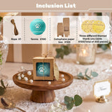 NIUBNKJ 100 Pack Light Blue Tennis Balls Wedding Favors for Dog Lovers, 2.5 Inch, Fur Ever Love Paw Print, Includes Individual Boxes, Cards and Twine
