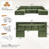 ReeQuo 150" Oversized Boneless Cloud Couch Sectional Sofa for Living Room