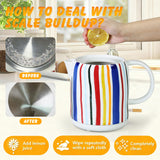 LONGSEED 1.0-Liter Ceramic Electric Kettle, 1000W Rapid Boil, Tea Kettles Pot & Hot Water Boiler For Coffee & Tea, Teapot Auto Shut-Off, Boil-Dry Protection (A19)