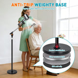 Hair Dryer Stand Hands Free, Hair Dryer Holder Stand with Rotary Lock Swing Arm, 23.6–63" Adjustable Height Hair Diffuser Stand, 360° Rotating with Heavy Base for Dyson Supersonic Bathroom, Vanity