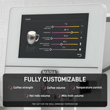 Zulay Magia Super Automatic Espresso Maker Machine with Grinder - 19 Fully Customizable Coffee Options, Auto Cleaning, Milk Foam System - for Latte, Cappuccino - Ultra LUX - White (13.7x17.7x9.4)