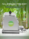 FOHERE Commercial Sugarcane Juicer, 110LBS/H High Output Sugar Cane Press with 3 Stainless Steel Rollers, 2.4" Large Inlet, Manual Sugarcane Juice Extractor Squeezer for Home/Commercial Use