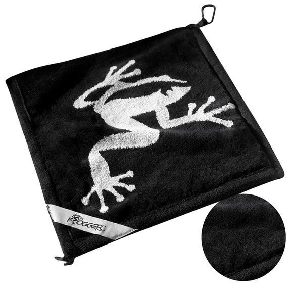 Frogger Amphibian 2-in-1 Golf Towel with Wet and Dry Technology, Black/Grey