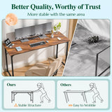 KCZDXH Computer Desk, 40 Inch Home Office Desk, Gaming desk, Rustic Brown