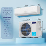DELLA Serena CloudAir Series 12000 BTU Mini Split AC with Soft Airflow, Energy Star 22 SEER2 115V, 1 Ton Inverter Heat Pump Ductless AC for up to 550 Sq.Ft, WiFi & Alexa, Pre-Charged, 16.4ft Kit