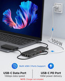 13-in-1 Docking Station Dual Monitor 4K LIONWEI USB C Hub for Laptop Mac