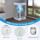 VCJ Portable Washing Machine and Dryer Set, 20lbs Fully Automatic Washer and 10lbs Portable Dryer with Stainless Steel Tub, Compact Washer and Dryer Combo for Apartment, RV, Dorm