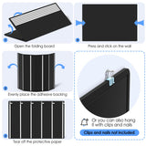 MaxGear Extra Large Bulletin Board 72" x 48", Foldable Felt Board Vision Board Supplies, Cork Board for Office, Home, School, Small Pin Boards for Walls Decorative Display Board Black
