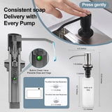 TOYWIA Touchless Kitchen Faucets with Pull Down Sprayer and Soap Dispenser, Matte Black Smart Motion Sensor Stainless Steel Sink Faucet, 1 or 3 Hole Deck Plate Mount for RV, Bar, Outdoor