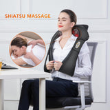 Neck and Shoulder Massager - Back Massager with Heat, Deep Kneading Electric Massage Pillow for Neck, Back, Shoulder Snailax